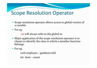 Resolution Operator Introduction to C++ | PDF