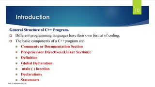 Introduction to c++ ppt 1 | PDF