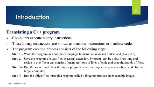 Introduction to c++ ppt 1 | PPT