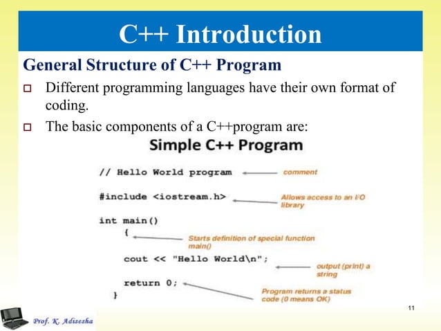 Introduction to c++ ppt | PDF | Programming Languages | Computing