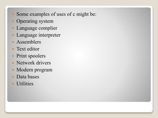 Introduction to c programming | PPT