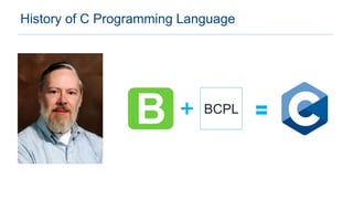 BCPL
History of C Programming Language
 