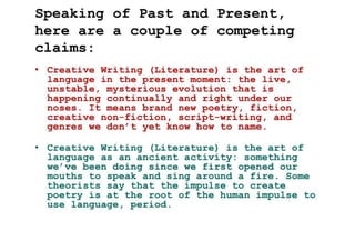 Introduction To Creative Writing