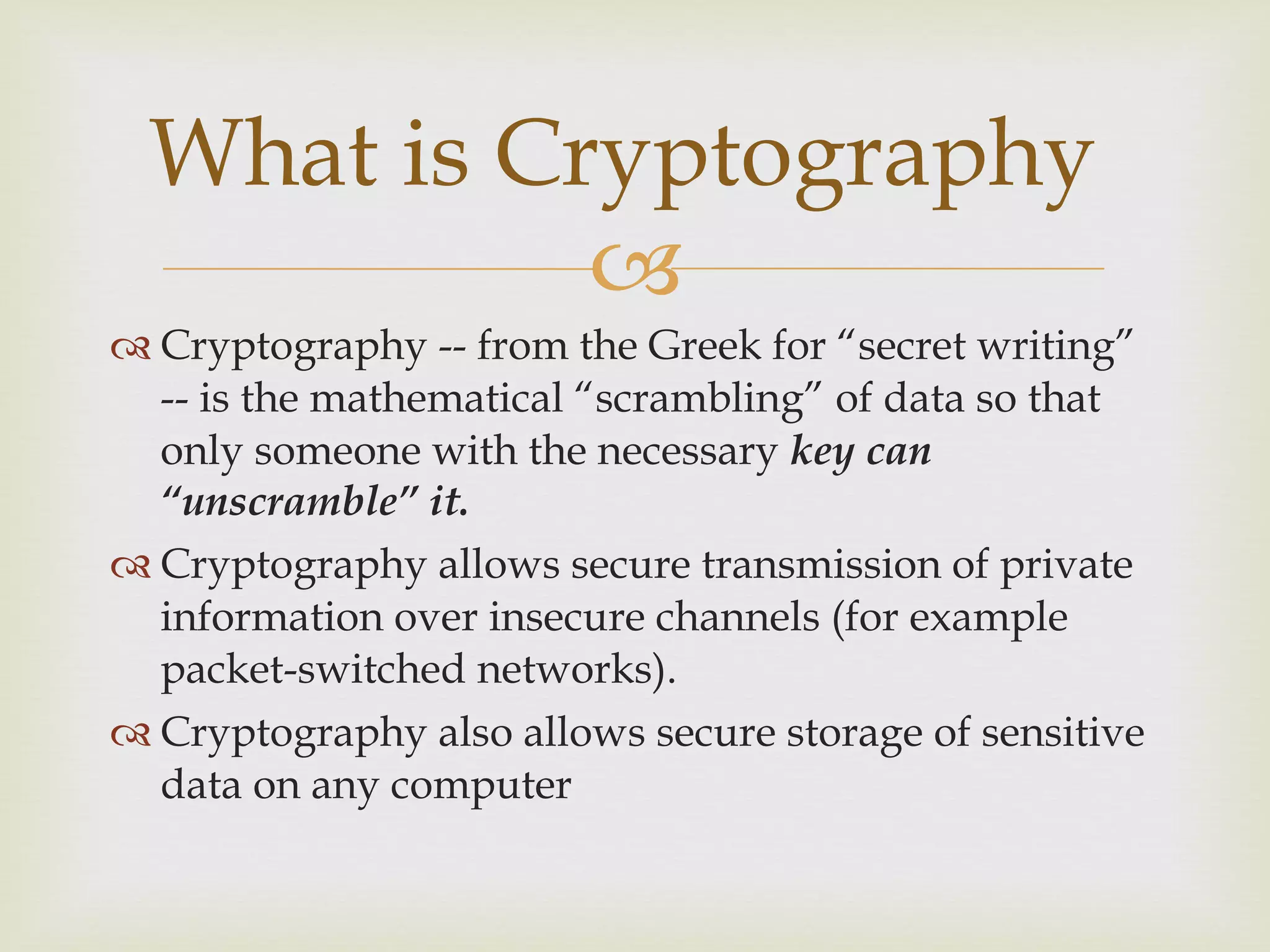 Introduction to cryptography | PPT