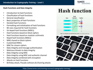 Introduction to Cryptography Training – Level 1 | PPTX