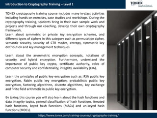 Introduction to Cryptography Training – Level 1 | PPTX