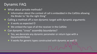 Introduction to c sharp 4.0 and dynamic | PPT