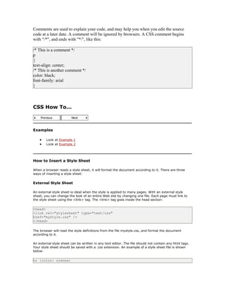 Introduction to css | PDF