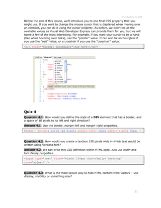 Introduction to css | PDF | Web Development | Internet