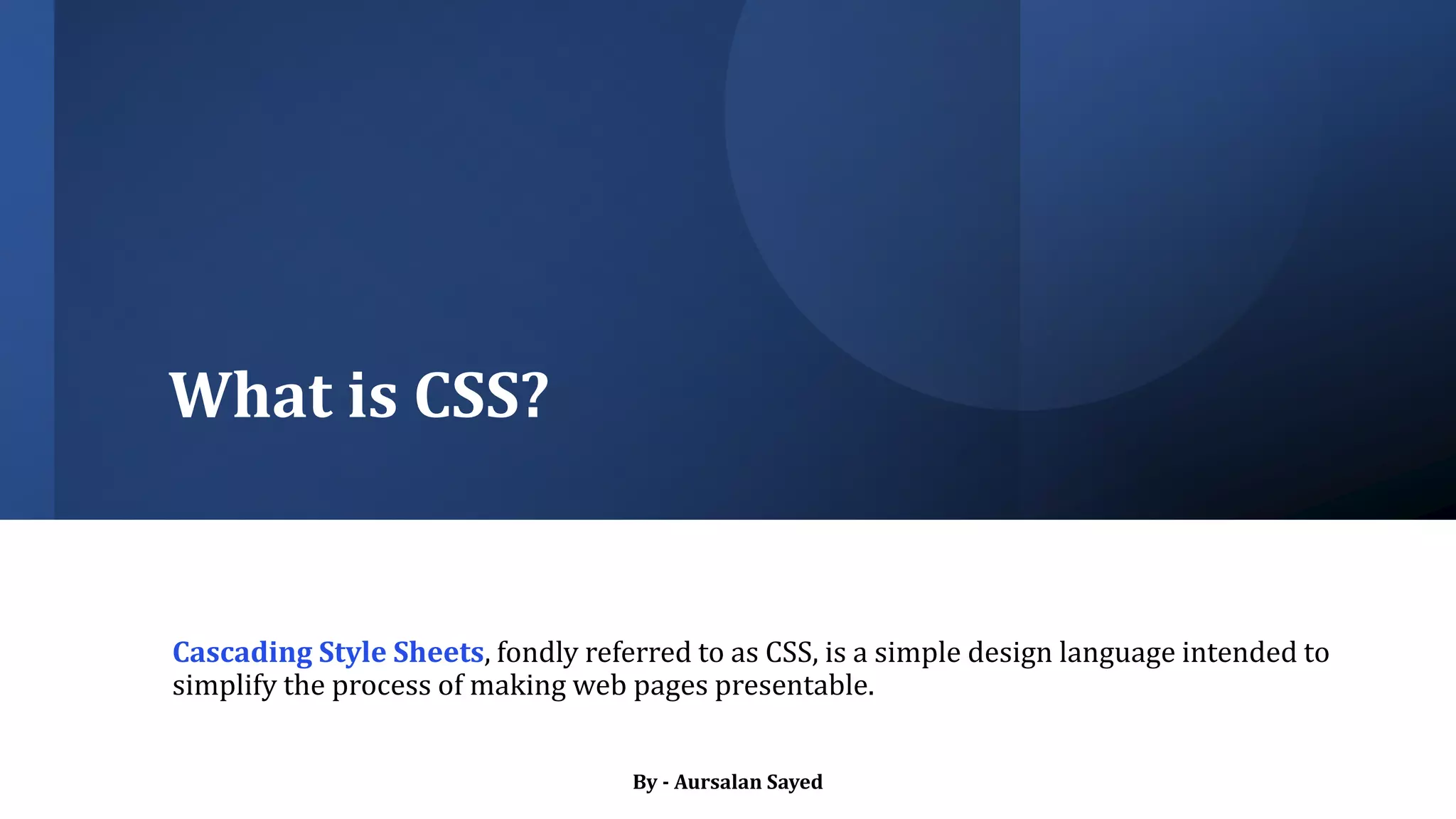 Introduction to CSS | PPT