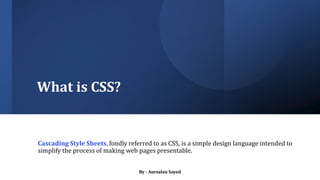Introduction to CSS | PPT