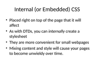 Introduction to CSS.pptx web for web web | PPT