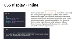 CSS Display - Inline
 