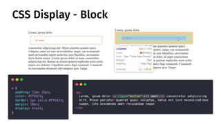 CSS Display - Block
 