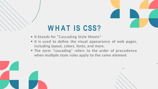 Introduction to Cascading Style Sheets . | PPTX
