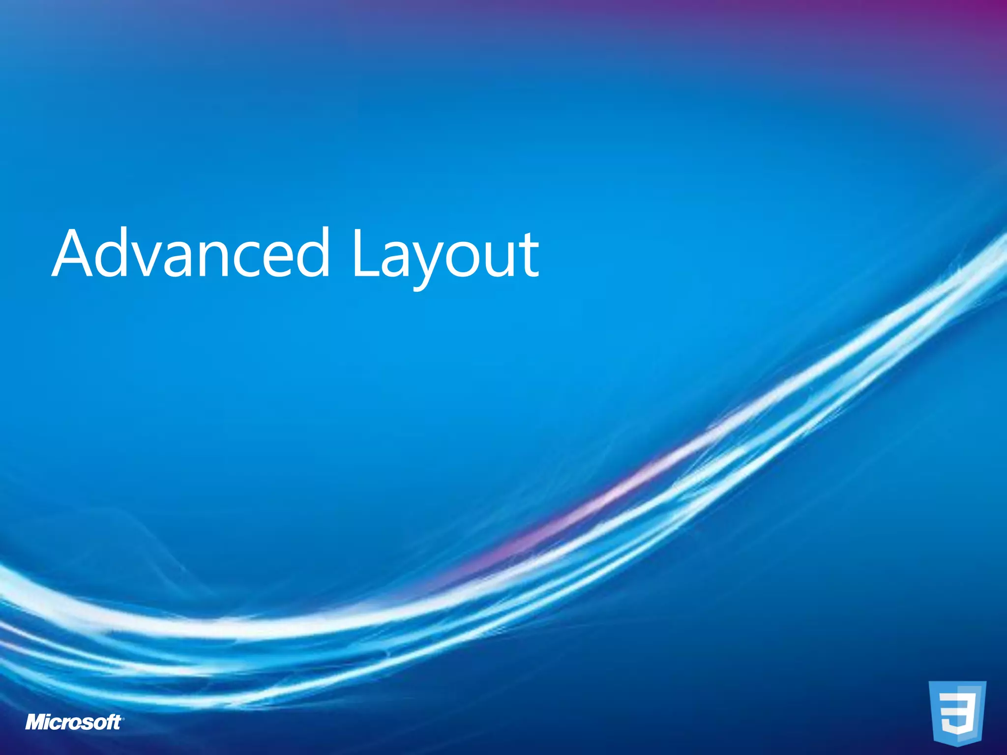 Advanced Layout
 