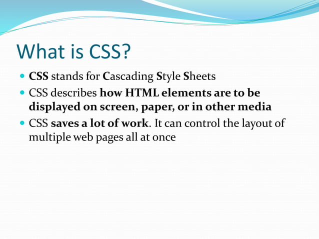 Introduction to CSS Class - 1 | PPT
