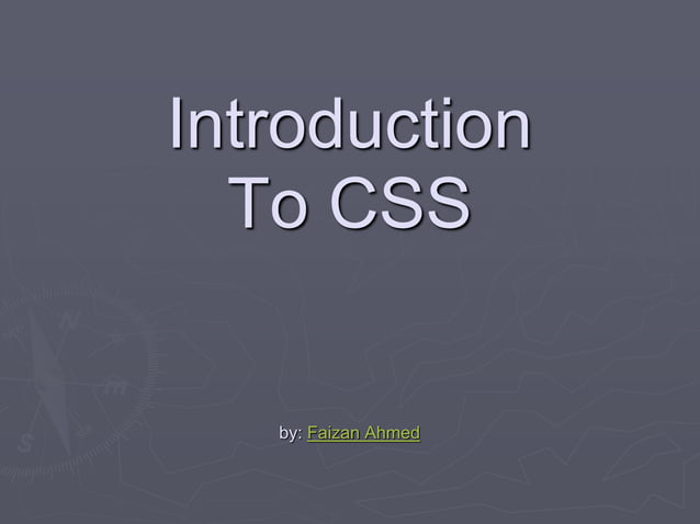 Introduction to css | PPSX