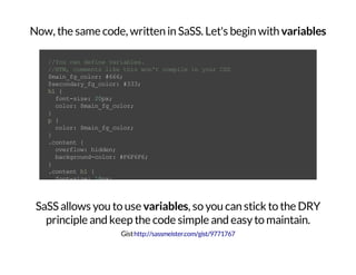 Introduction to CSS Preprocessors | PPT