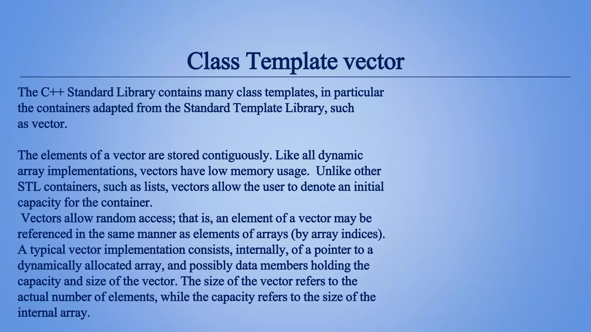Introduction to C++, Standard Library, Class Template vector.pptx