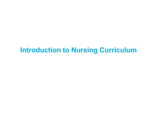 Introduction to Nursing Curriculum
 