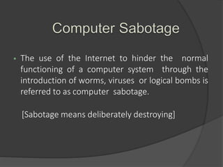 Introduction to cybercrime | PPTX