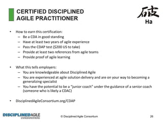 Cdap Assessment.pdf Introduction to Disciplined Agile Delivery (DAD) : Presented by Dr ...