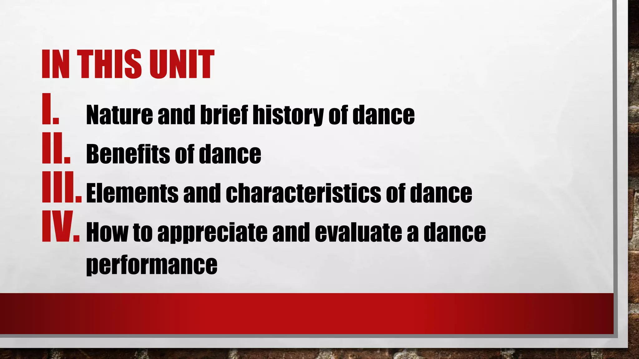 Introduction to Dance