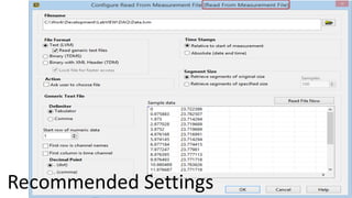 Recommended Settings
 