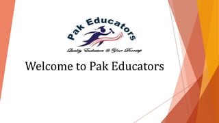 Welcome to Pak Educators
 