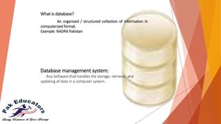 Introduction to database management system uudr i hindi | PPTX