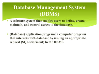 Introduction to databases | PPTX