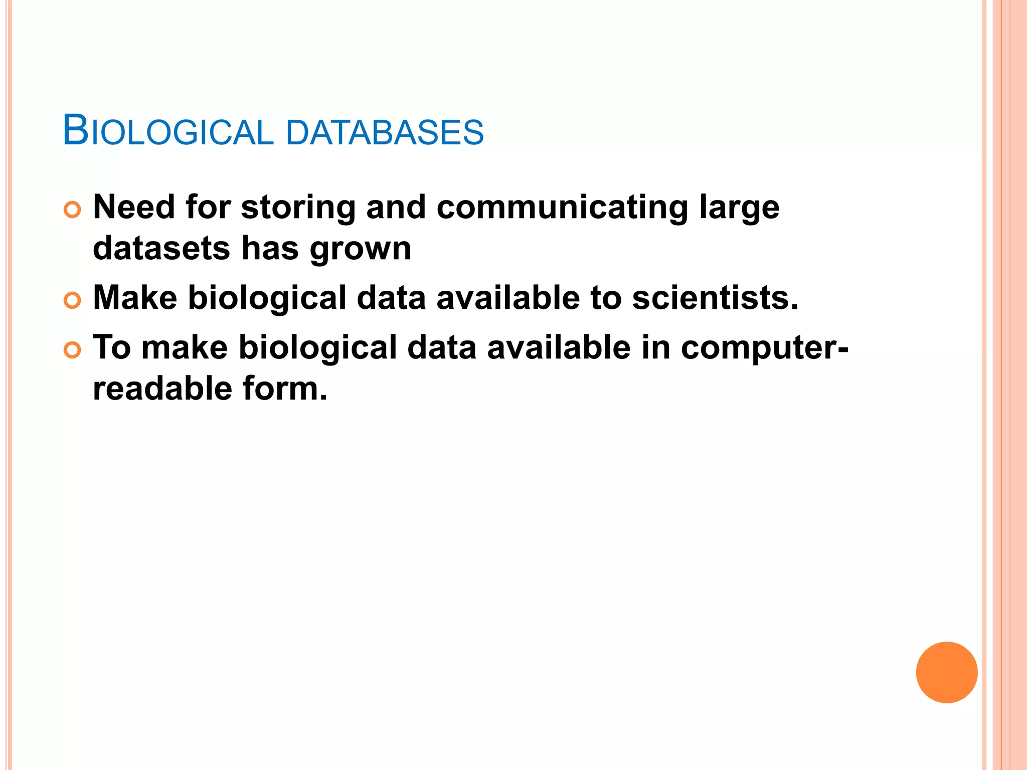 Introduction To Biological Databases Ppt Introduction To Biological Databases Ppt