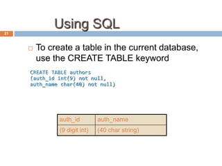 Introduction to database & sql | PPT