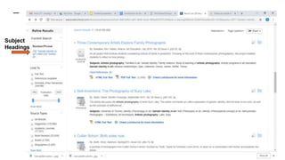 Subject
Headings
 