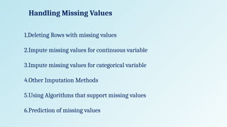 Comprehensive Guide to Data Preprocessing: Handling Missing Values and ...