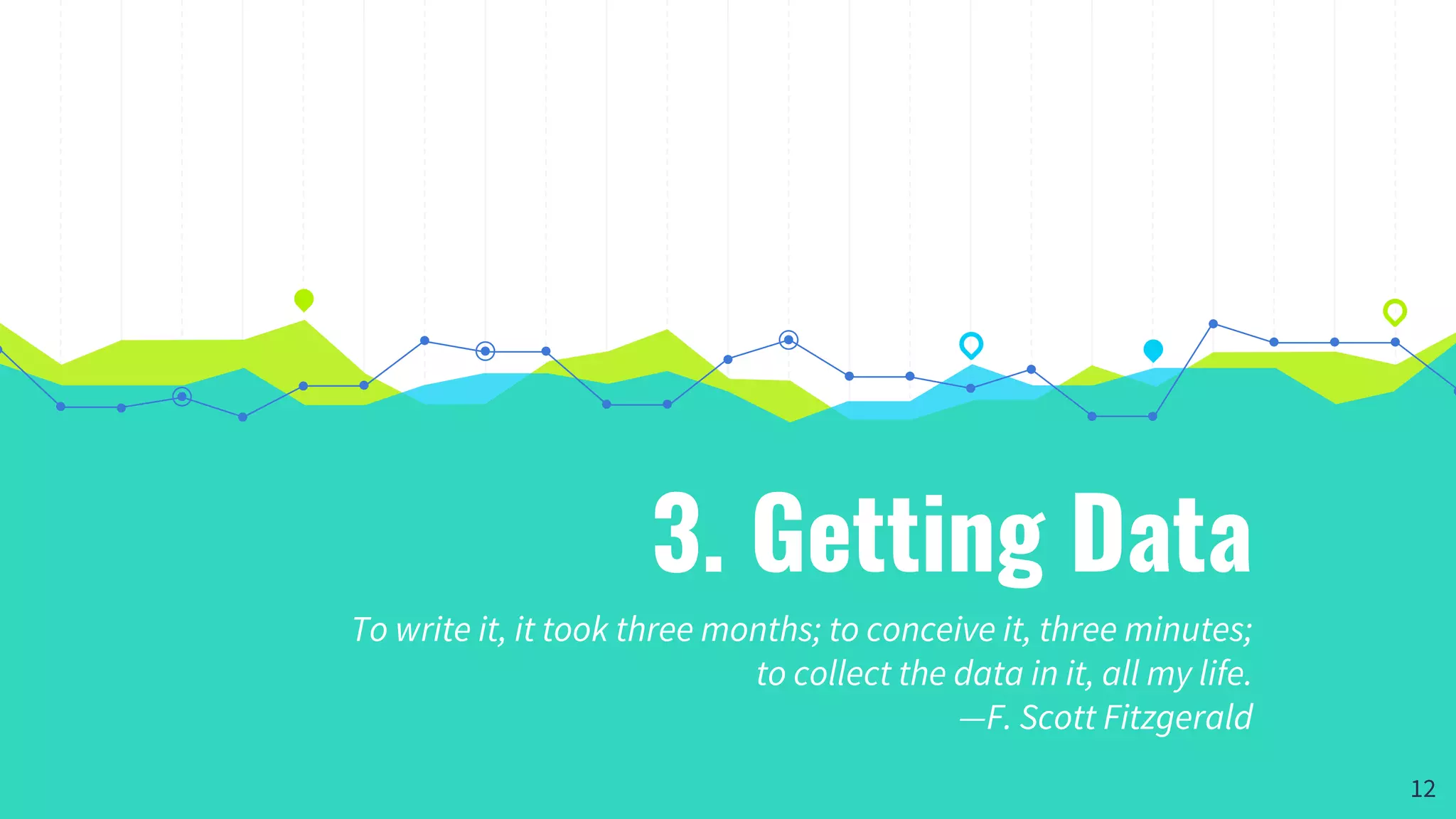 3. Getting Data
To write it, it took three months; to conceive it, three minutes;
to collect the data in it, all my life.
—F. Scott Fitzgerald
12
 