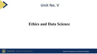 Introduction to Data Science unit 5 pptx | PPTX