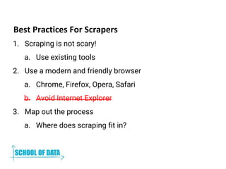 Skillshare - Introduction to Data Scraping | PDF
