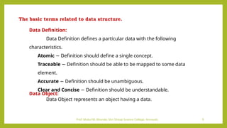 Introduction to Data Structure with types and applications.pptx