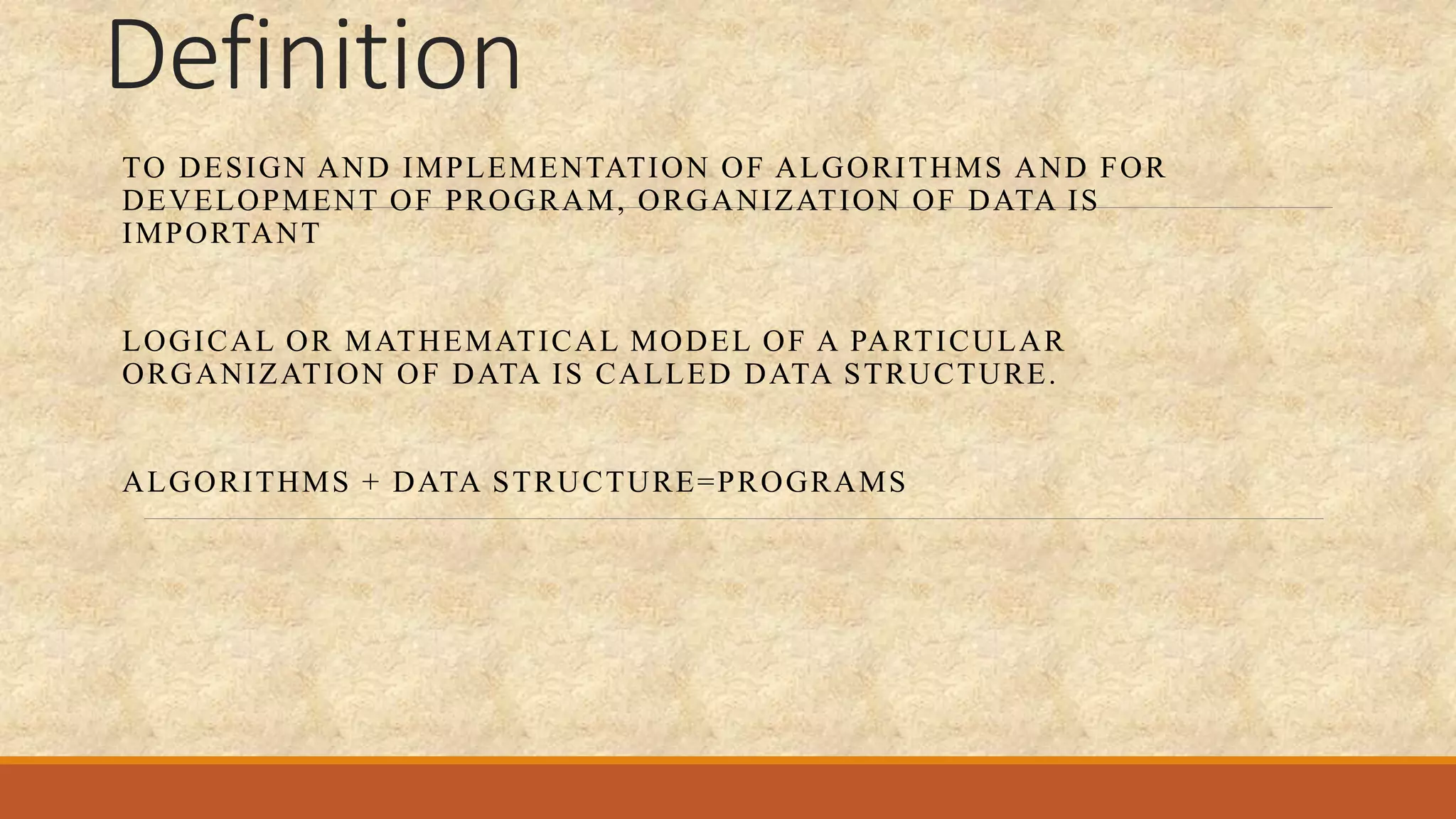 Introduction to data structure | PPT