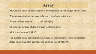 Introduction to data structure | PPT