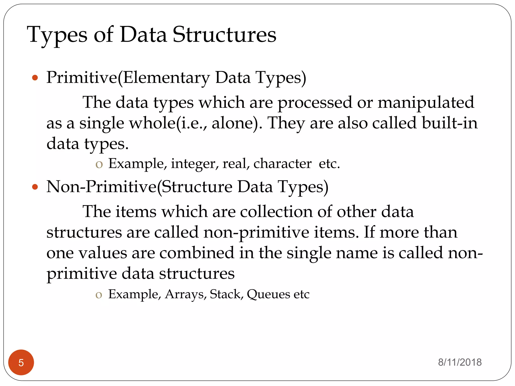 Introduction to data structure and algorithms | PPT