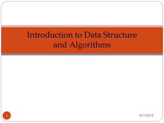 Introduction to data structure and algorithms | PPT