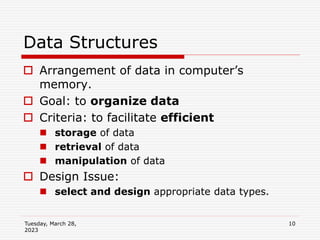 Introduction To Data Structures.ppt | Programming Languages | Computing