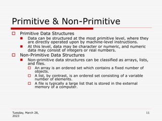 Introduction To Data Structures.ppt | Programming Languages | Computing