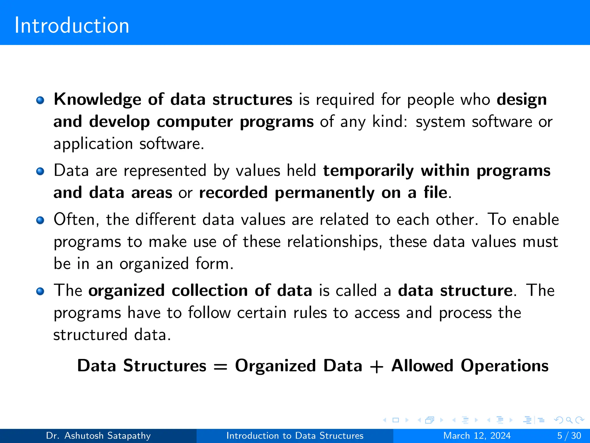 Introduction to Data Structures . | PDF | Databases | Computer Software ...