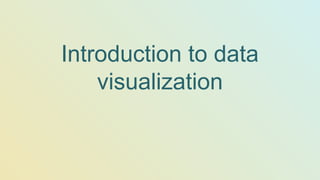 Introduction to data
visualization
 
