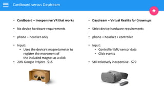 Introduction to DaydreamVR from DevFestDC 2017