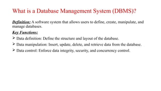 Introduction to Database Management Systems (DBMS) Concepts and Types ...